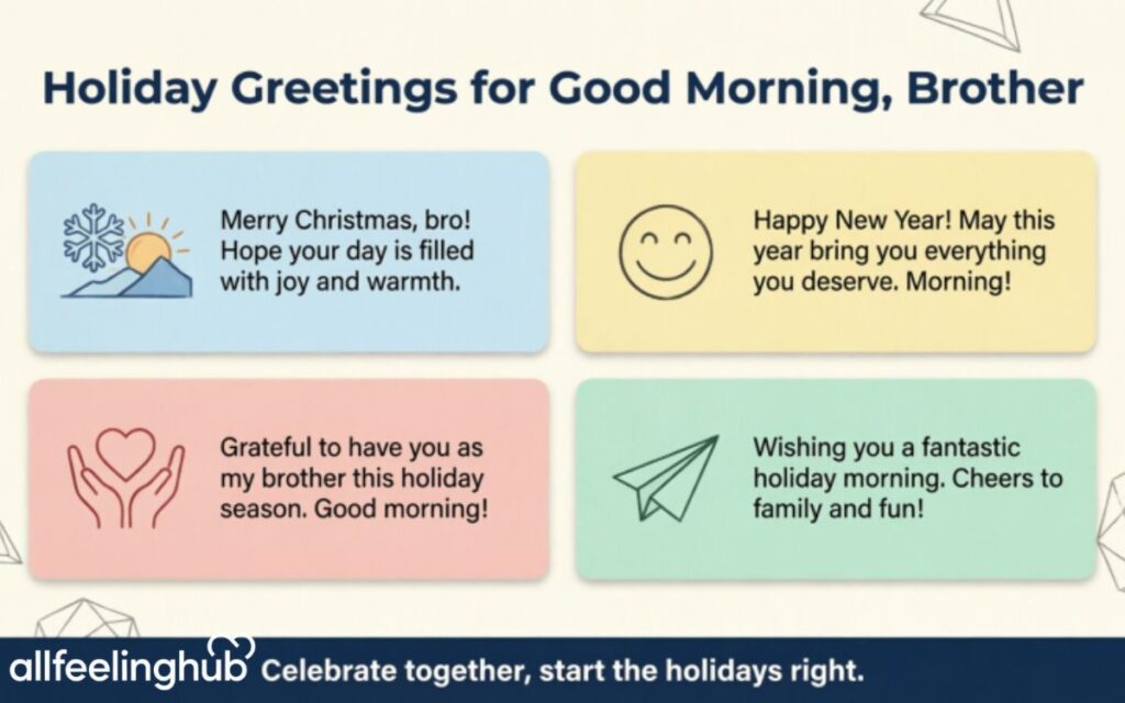 Holiday Greetings for Good Morning, Brother