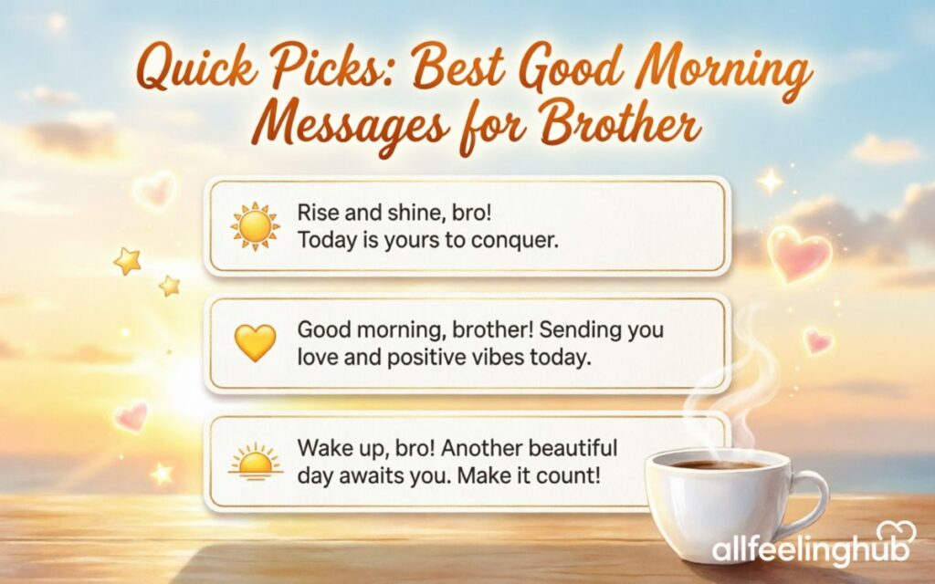 Quick Picks: Best Good Morning Messages for Brother