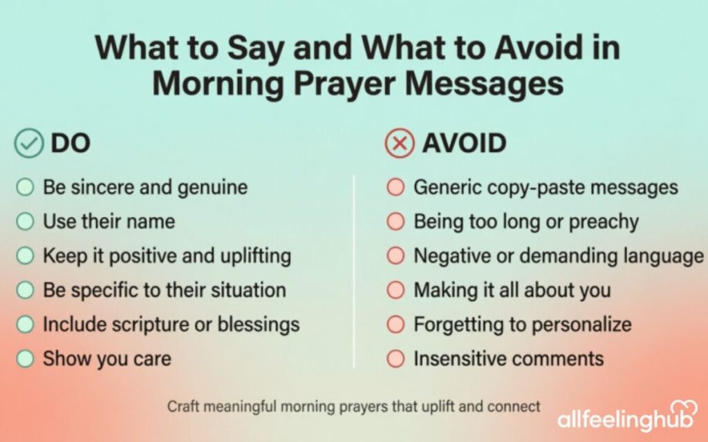 What to Say and What to Avoid in Morning Prayer Messages