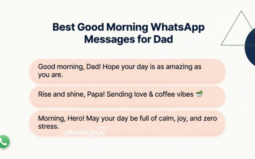 Best Good Morning WhatsApp Messages for Dad