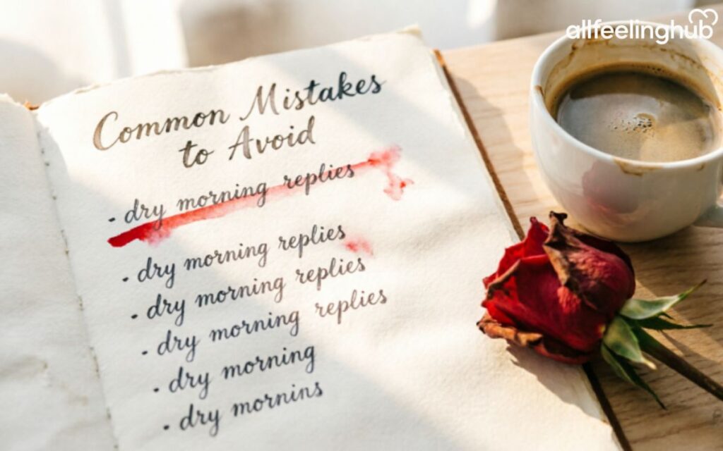 Common Mistakes to Avoid When Replying to "Good Morning"