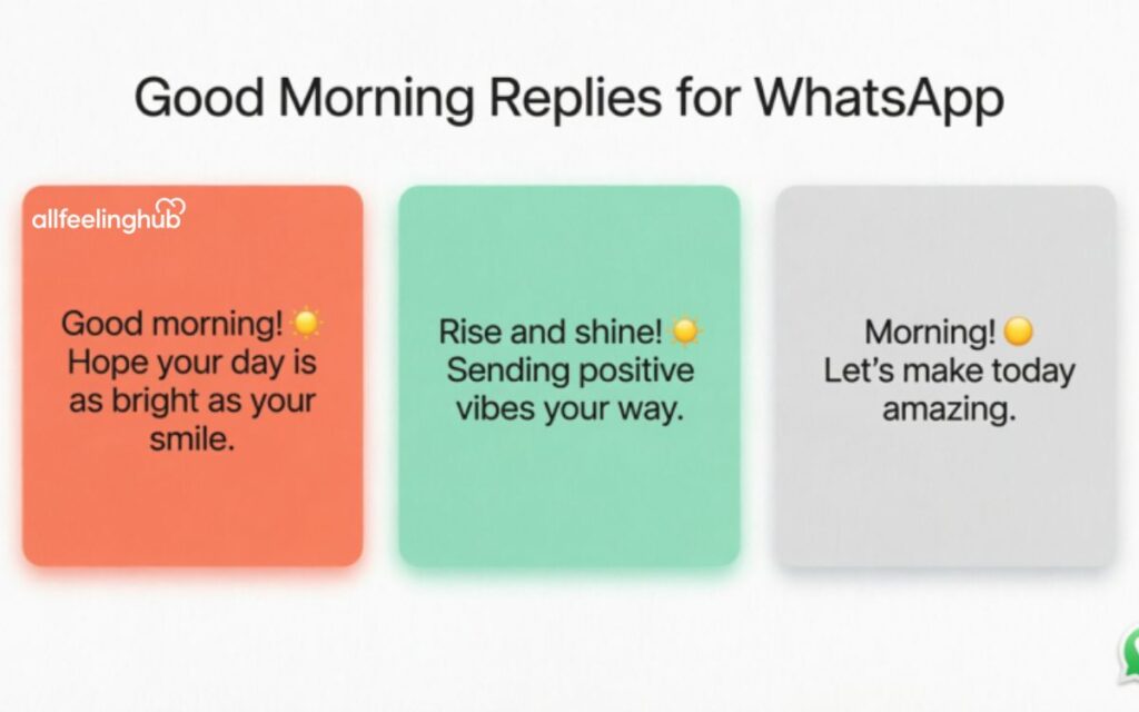 Good Morning Replies for WhatsApp
