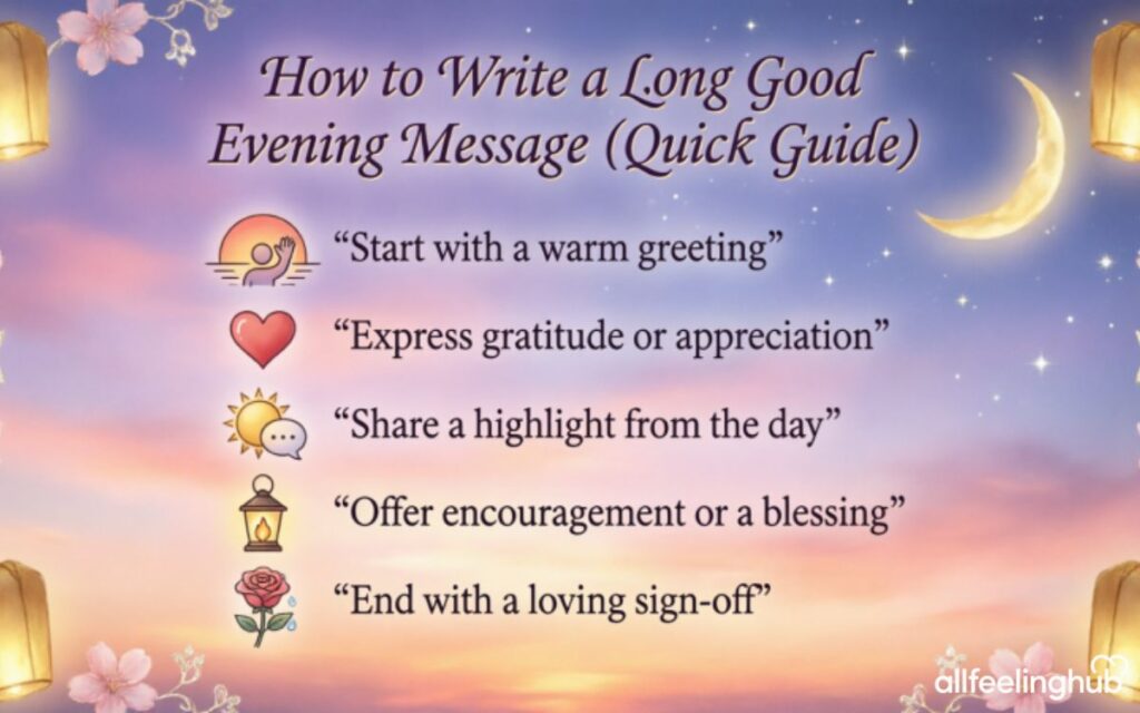 How to Write a Long Good Evening Message (Quick Guide)