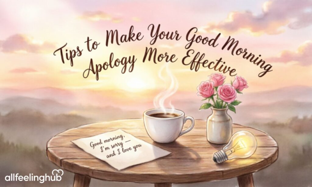 Tips to Make Your Good Morning Apology More Effective
