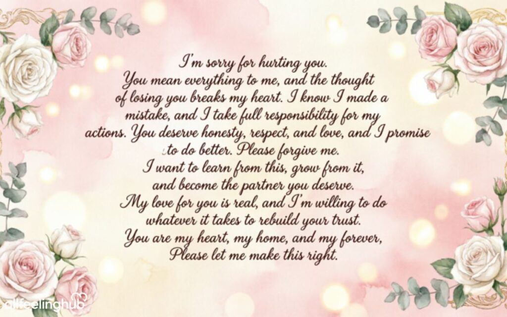 Apology Paragraphs to Make Things Right With Him