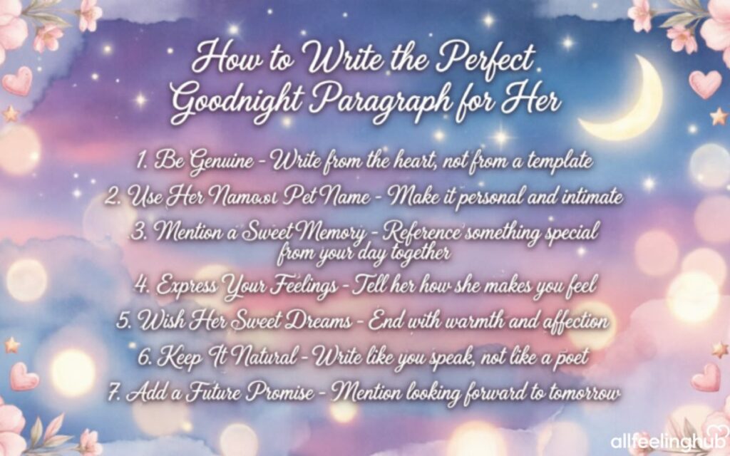 How to Write the Perfect Goodnight Paragraph for Her